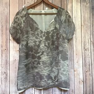Banana Republic Spring Chiffon Top Sz L 🌼
